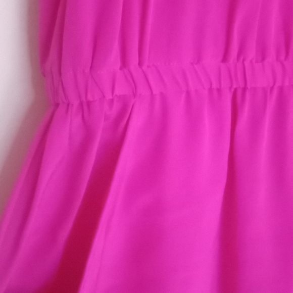 Anthropologie Twelfth Street- Cynthia Vincent Hot Pink Barbiecore Jumpsuit Silk - Picture 8 of 12